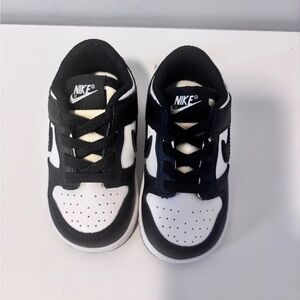 Nike Kids Black and White Low-Top Sneakers